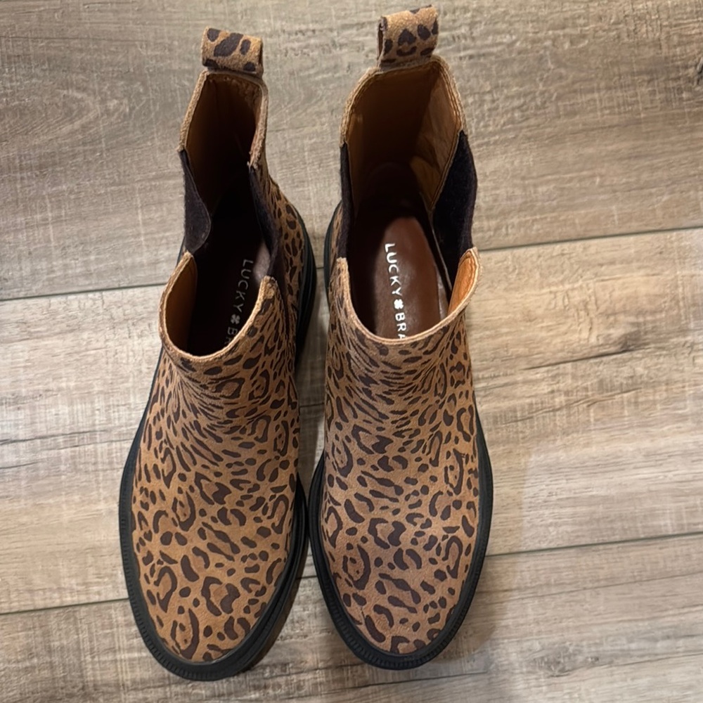 Lucky Brand Animal Print Ankle Booties
